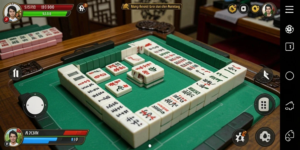 Screenshot utama 55RP menampilkan gameplay seru Mahjong.
