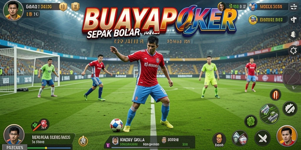Screenshot gameplay BUAYAPOKER dengan aksi sepak bola yang mendebarkan.