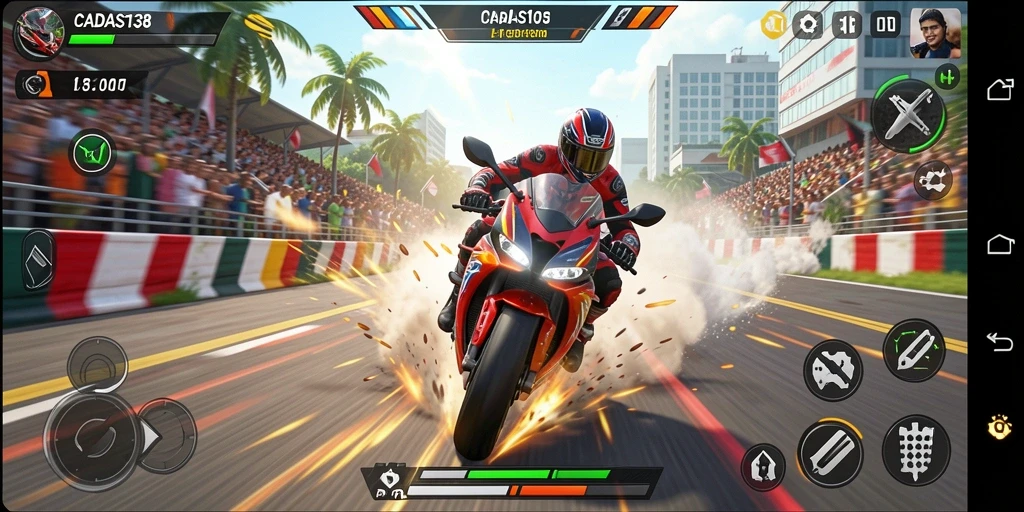 Tampilan grafis menakjubkan dari balapan motor di CADAS138.