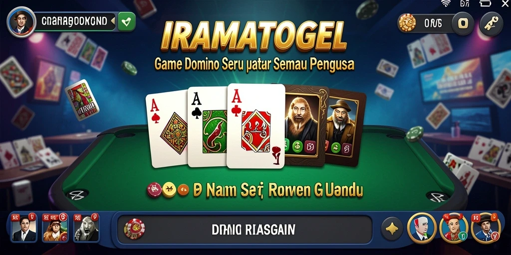 Tampilan gameplay seru saat bermain Domino di IRAMATOGEL.