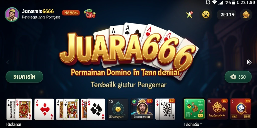 Screenshot utama JUARA666 menampilkan gameplay yang seru dan menawan dari permainan Domino.