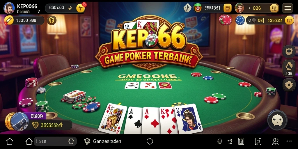 Screenshot gameplay KEPO66 menampilkan suasana poker yang seru dan penuh strategi.