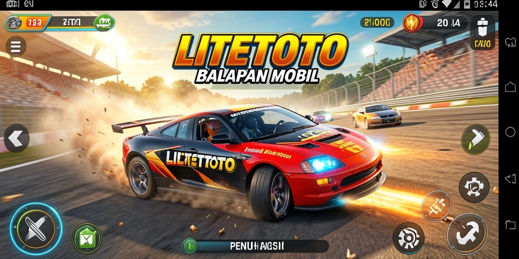 Gameplay seru di lintasan balap LITETOTO.