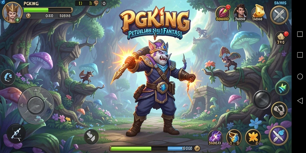 Tangkapan layar PGKING yang menunjukkan aksi petualangan yang mendebarkan.