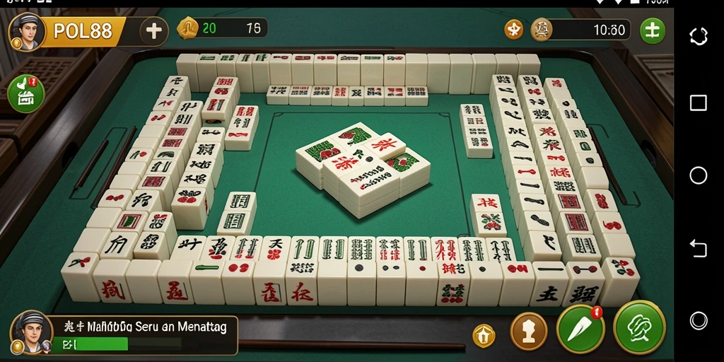 Screenshot gameplay POL88 menampilkan pengalaman Mahjong yang menarik.