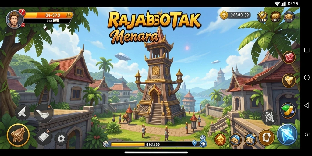 Screenshot utama RAJABOTAK menampilkan aksi seru dalam permainan Tower Defense.