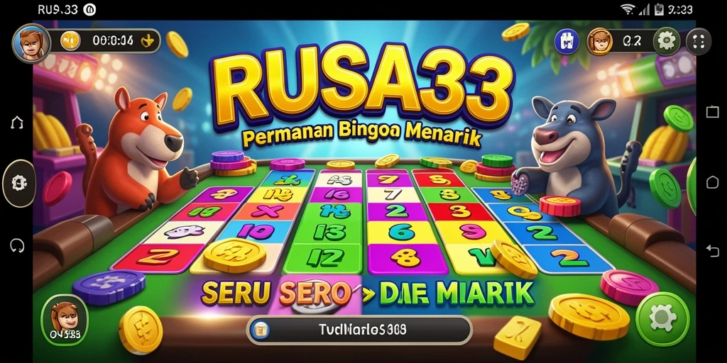 Tampilan screenshot gameplay RUSA33 saat bermain Bingo dengan teman.