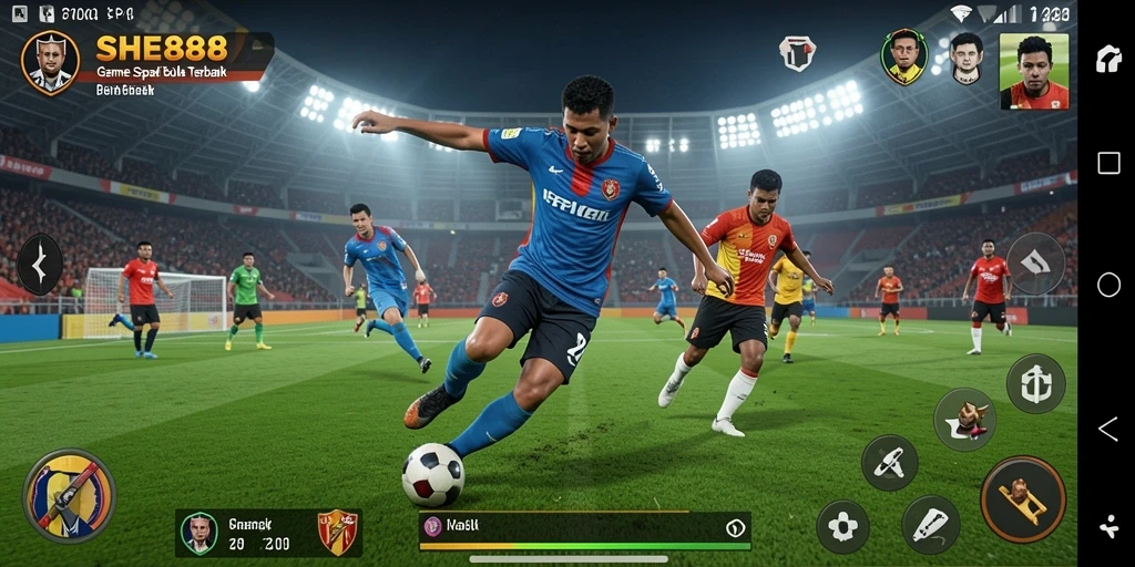 Gameplay seru dalam <strong>SHE888</strong> yang menampilkan aksi sepak bola yang intens.