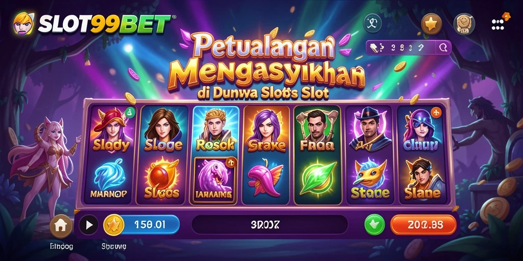 Gameplay SLOT99BET yang menarik di dunia petualangan slot.