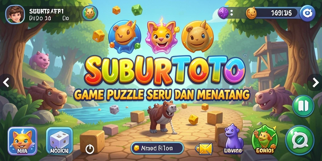 Screenshot gameplay SUBURTOTO menampilkan berbagai teka-teki menarik.