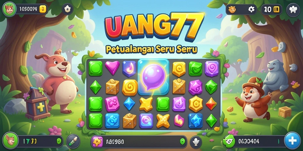Gameplay Match-3 yang seru dan penuh warna di UANG77.