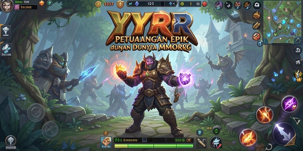Screenshot gameplay YYRR menampilkan aksi mendebarkan dalam dunia MMORPG.